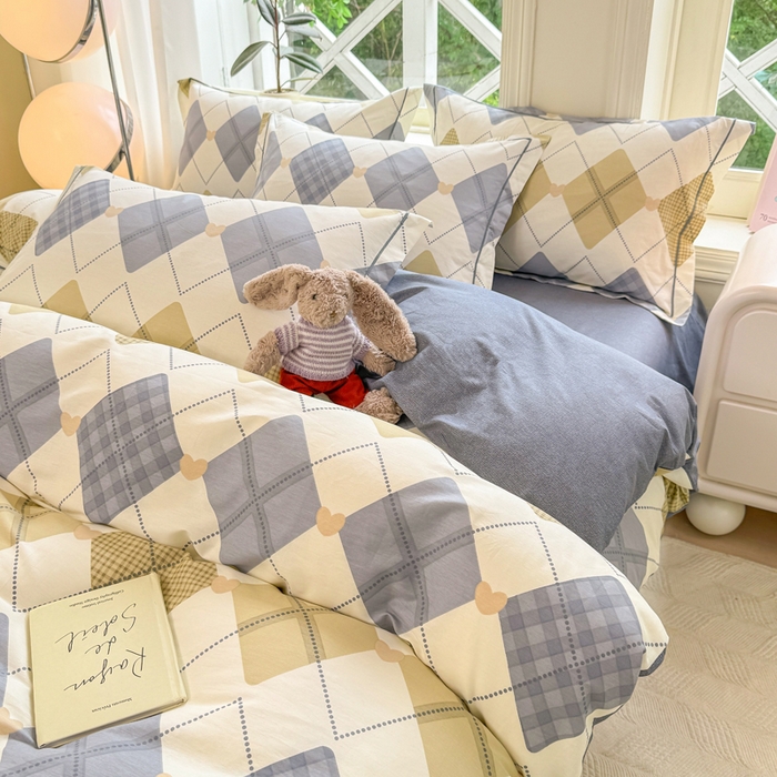 91家纺网 家纺一手货源 找家纺 凌鼎 2025新款多规格掉边13070全棉四件套 佳丽斯