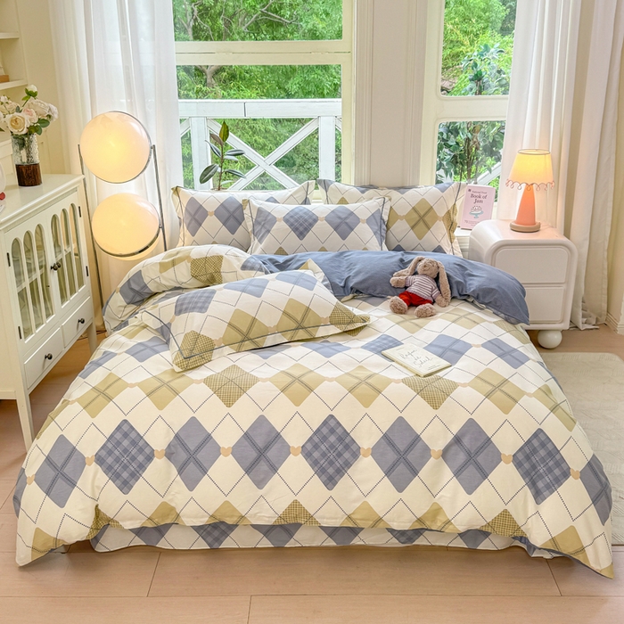 91家纺网 家纺一手货源 找家纺 凌鼎 2025新款多规格掉边13070全棉四件套 佳丽斯