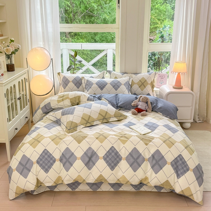 91家纺网 家纺一手货源 找家纺 凌鼎 2025新款多规格掉边13070全棉四件套 佳丽斯