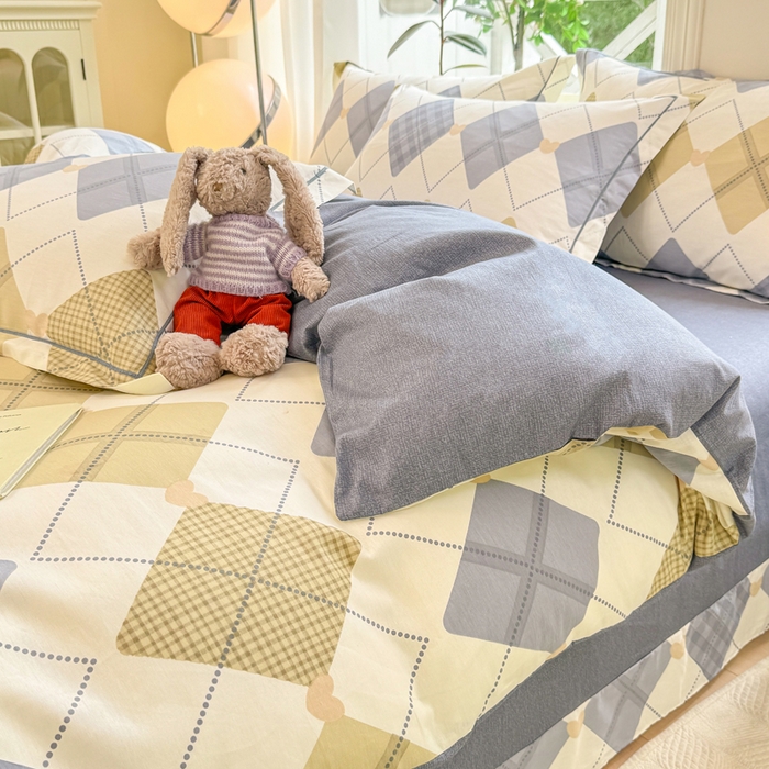 91家纺网 家纺一手货源 找家纺 凌鼎 2025新款多规格掉边13070全棉四件套 佳丽斯