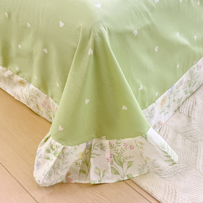 91家纺网 家纺一手货源 找家纺 凌鼎 2025新款多规格掉边13070全棉四件套 漫步花香