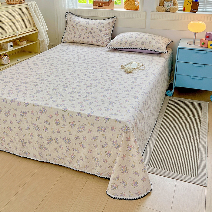 91家纺网 家纺一手货源 找家纺 （总）逸林家纺《原希尔顿逸林》 2025新款云感皱皱纱镂空花边床单单品床单单件单床单