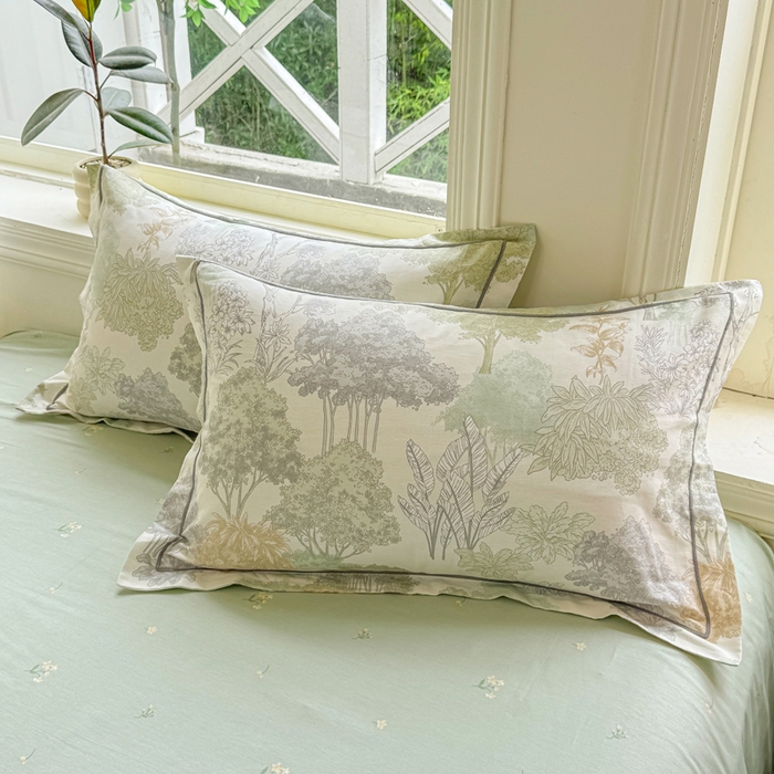 91家纺网 家纺一手货源 找家纺 凌鼎 2025新款多规格掉边13070全棉四件套 重庆森林