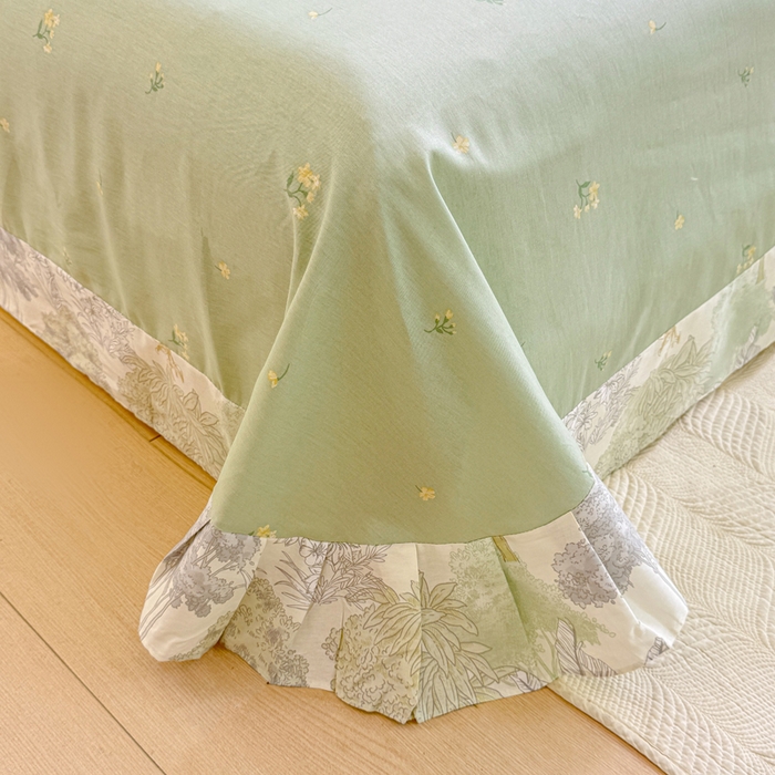 91家纺网 家纺一手货源 找家纺 凌鼎 2025新款多规格掉边13070全棉四件套 重庆森林