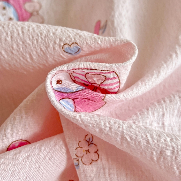 91家纺网 家纺一手货源 找家纺 逸林家纺《原希尔顿逸林》 2025新款云感皱皱纱镂空花边床单单品床单单件单床单 小鸥