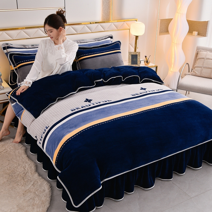 2025新款牛奶绒印花床裙四件套系列-四件套 轻奢生活