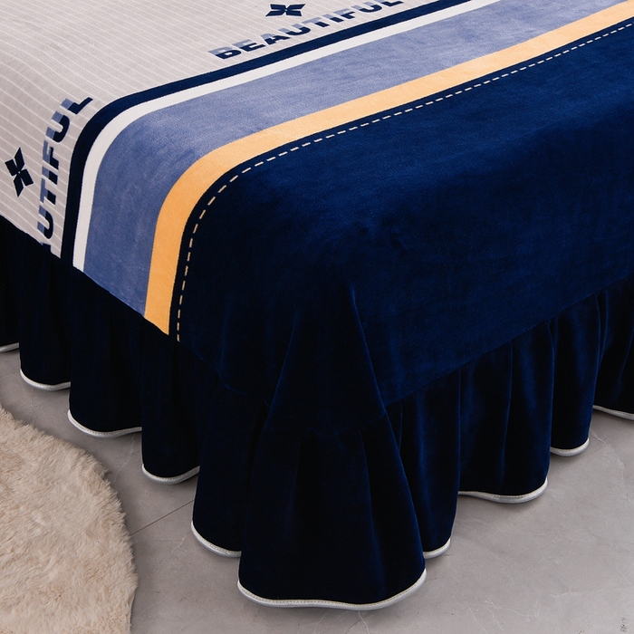 91家纺网 家纺一手货源 找家纺 2025新款牛奶绒印花床裙四件套系列-四件套 轻奢生活