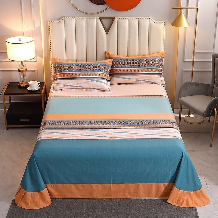 馨雅家纺 2025新款全棉纯棉磨毛系列床单单品床单单件单床单 奥斯汀-桔