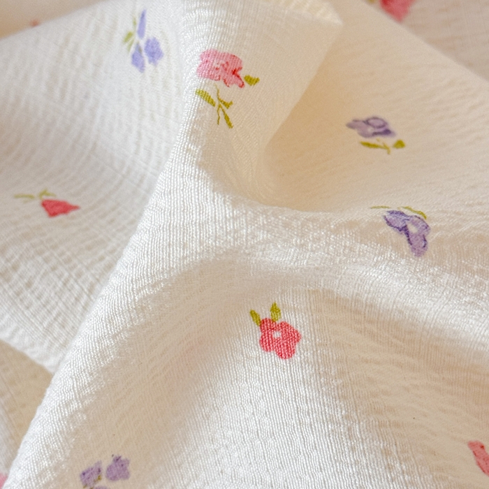 91家纺网 家纺一手货源 找家纺 一诺家居 2025新款A类云感双层纱针织棉印花母婴级裸睡床单三件套 量大可优惠 量大可送货 绯樱