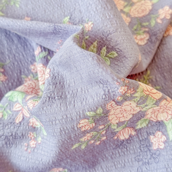 91家纺网 家纺一手货源 找家纺 一诺家居 2025新款A类云感双层纱针织棉印花母婴级裸睡床单三件套 量大可优惠 量大可送货 薰衣草