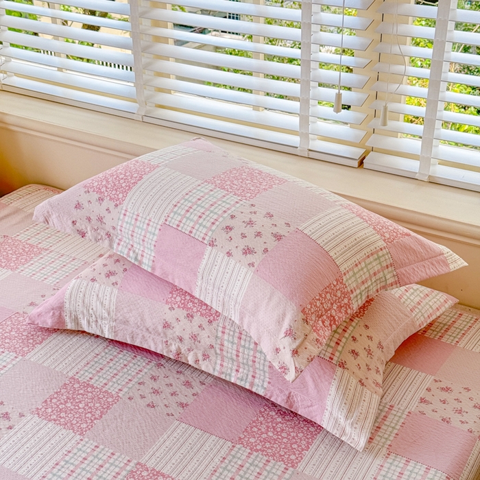 91家纺网 家纺一手货源 找家纺 一诺家居 2025新款A类云感双层纱针织棉印花母婴级裸睡床单三件套 量大可优惠 量大可送货 云纱