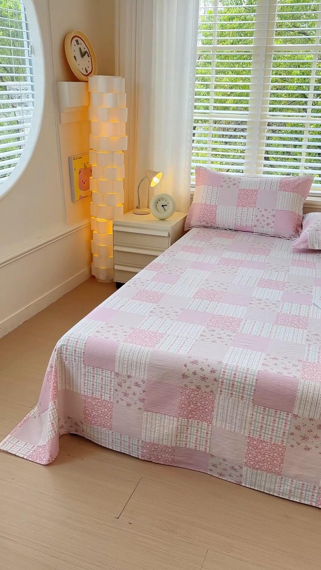 91家纺网 家纺一手货源 找家纺 一诺家居 2025新款A类云感双层纱针织棉印花母婴级裸睡床单三件套 量大可优惠 量大可送货 云纱