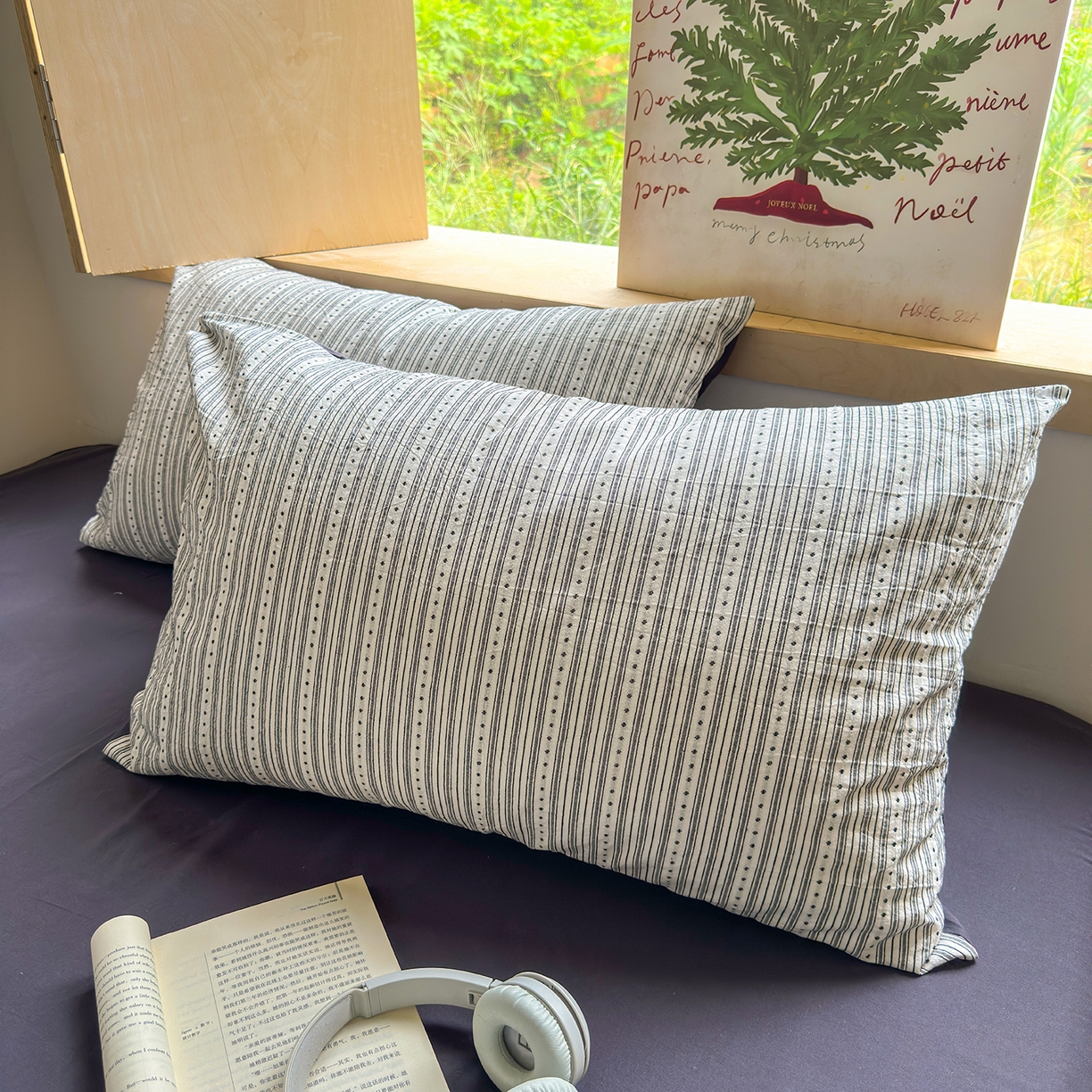 91家纺网 家纺一手货源 找家纺 千朵 2025新款全棉纯棉色织提花水洗棉四件套 富士系列 富士灰