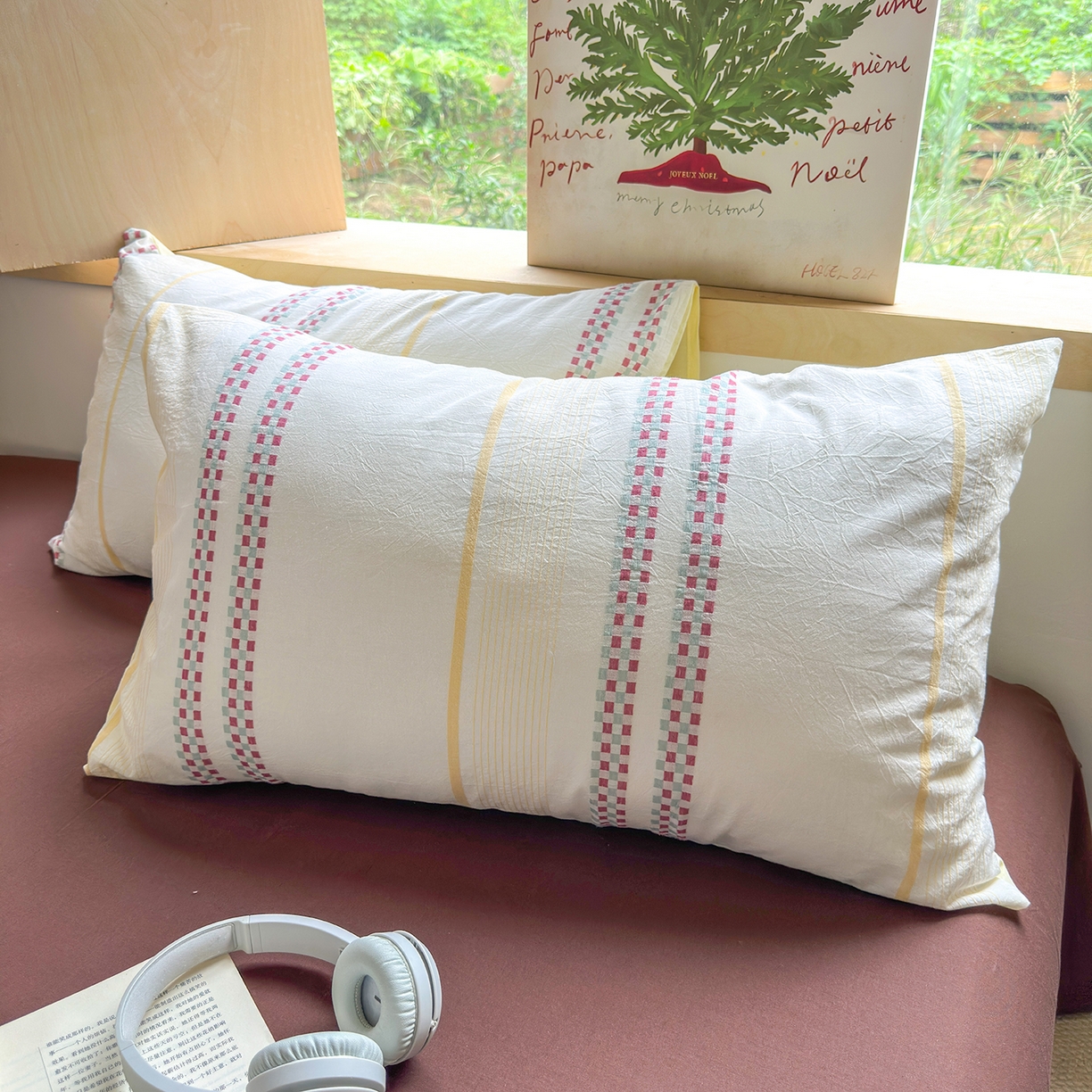 91家纺网 家纺一手货源 找家纺 千朵 2025新款全棉纯棉色织提花水洗棉四件套 富士系列 富士奶黄