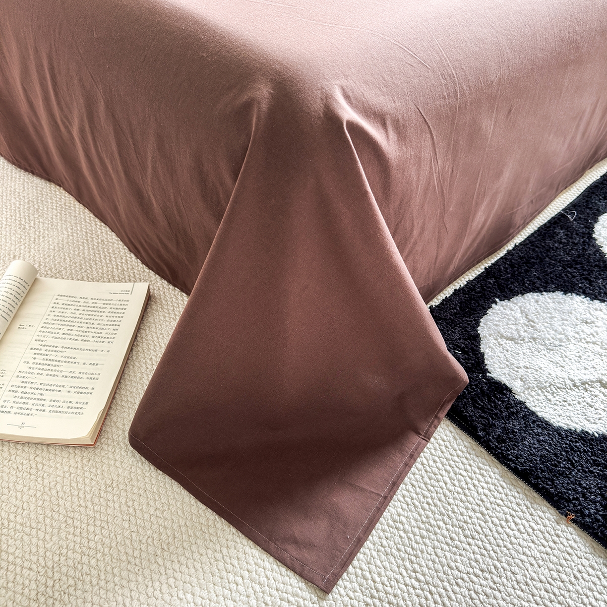 91家纺网 家纺一手货源 找家纺 千朵 2025新款全棉纯棉色织提花水洗棉四件套 富士系列 富士奶黄