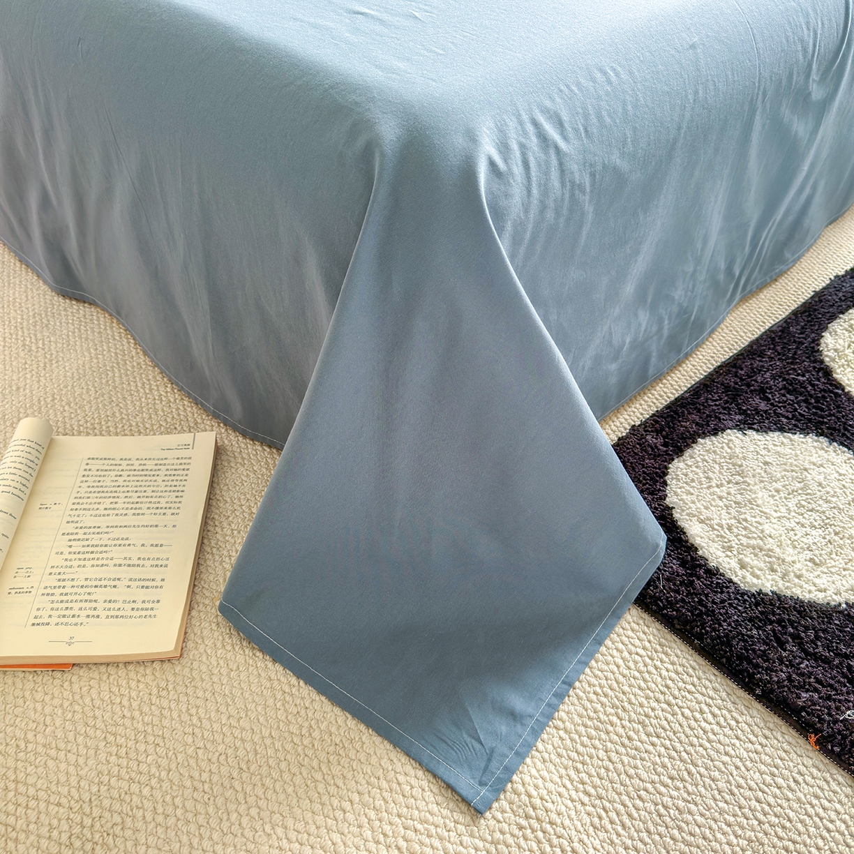 91家纺网 家纺一手货源 找家纺 千朵 2025新款全棉纯棉色织提花水洗棉四件套 富士系列 富士雾兰