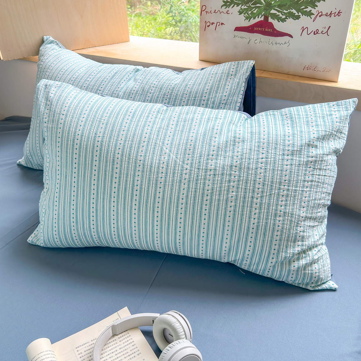 91家纺网 家纺一手货源 找家纺 千朵 2025新款全棉纯棉色织提花水洗棉四件套 富士系列 富士雾兰