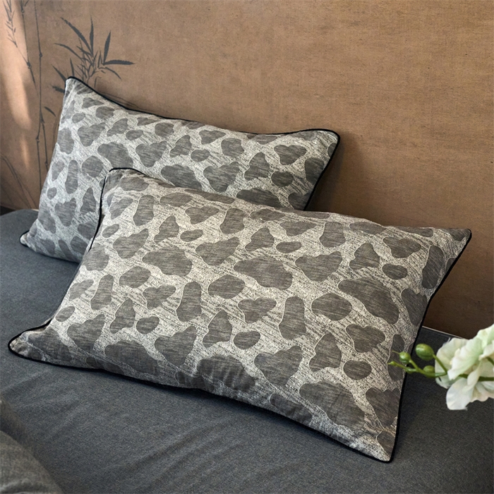 91家纺网 家纺一手货源 找家纺 兰紫橙家纺 2025新款全棉纯棉嵌边色织提花四件套 罗曼人生-咖啡