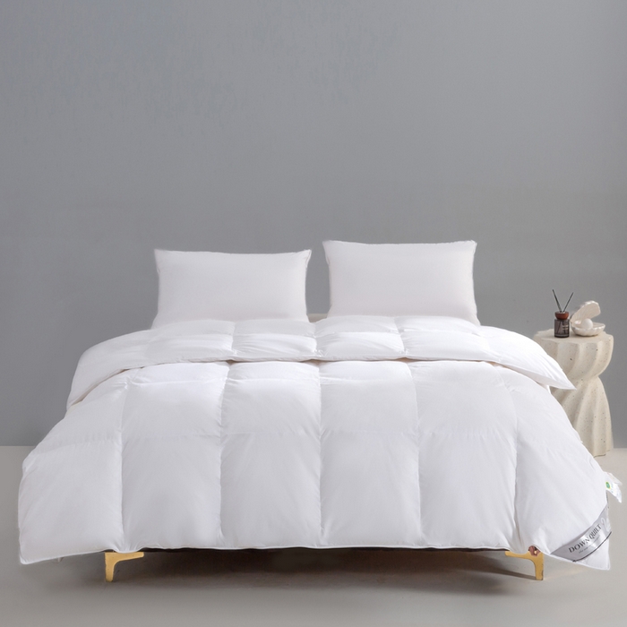 91家纺网 家纺一手货源 找家纺 （总）明羽羽绒 2025新款全棉防羽布平面款羽绒被可定制鹅绒被鸭绒被被子被芯