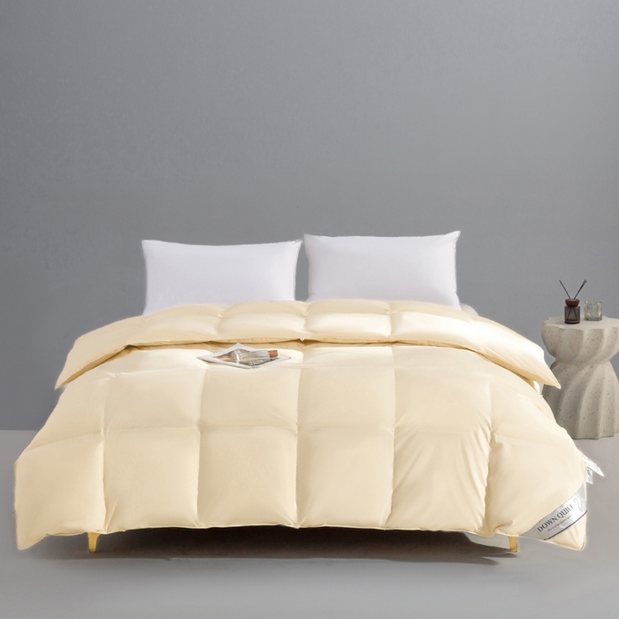 91家纺网 家纺一手货源 找家纺 （总）明羽羽绒 2025新款全棉防羽布平面款羽绒被可定制鹅绒被鸭绒被被子被芯