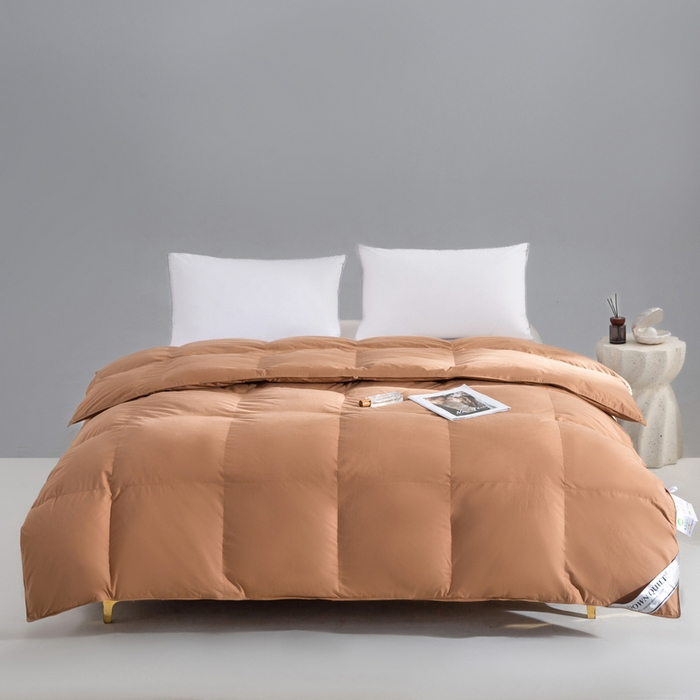 91家纺网 家纺一手货源 找家纺 （总）明羽羽绒 2025新款全棉防羽布平面款羽绒被可定制鹅绒被鸭绒被被子被芯