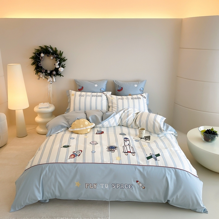 （总）星野 2025新款秋冬双股澳棉纯棉四件套-航天梦