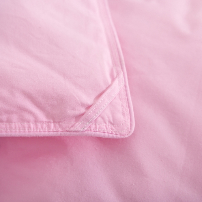 91家纺网 家纺一手货源 找家纺 明羽羽绒 2025新款全棉防羽布平面款羽绒被可定制鹅绒被鸭绒被被子被芯 平面款-少女粉