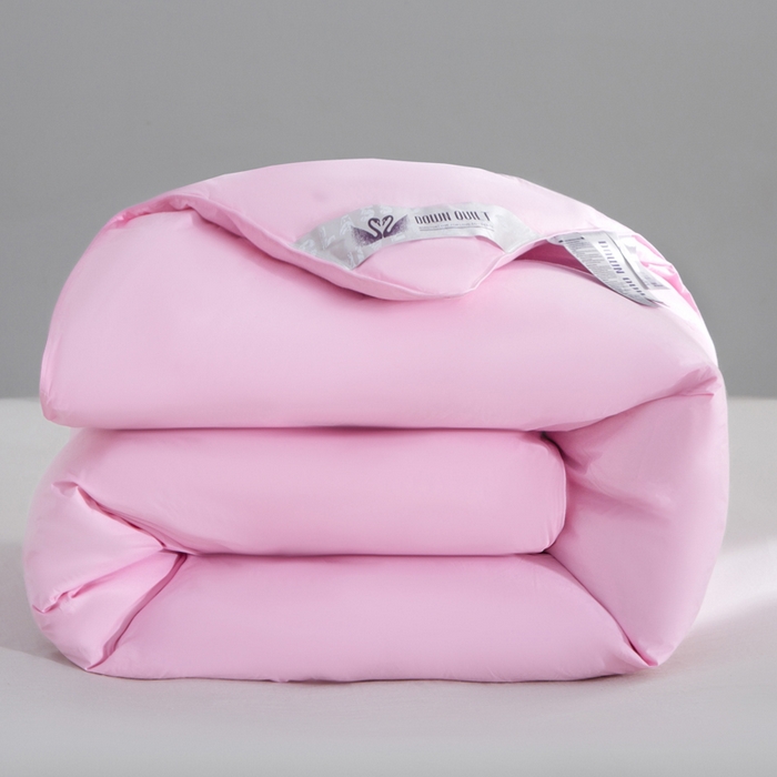 91家纺网 家纺一手货源 找家纺 明羽羽绒 2025新款全棉防羽布平面款羽绒被可定制鹅绒被鸭绒被被子被芯 平面款-少女粉