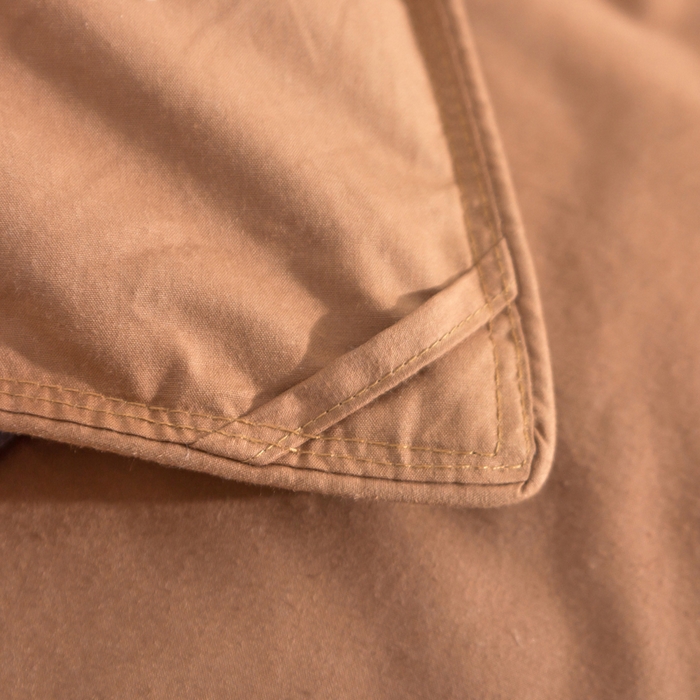 91家纺网 家纺一手货源 找家纺 明羽羽绒 2025新款全棉防羽布平面款羽绒被可定制鹅绒被鸭绒被被子被芯 平面款-深咖