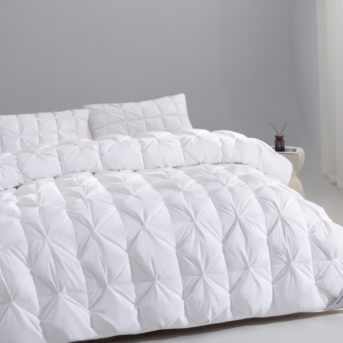 91家纺网 家纺一手货源 找家纺 （总）明羽羽绒 2025新款全棉防羽布纽花款羽绒被可定制鹅绒被鸭绒被被子被芯