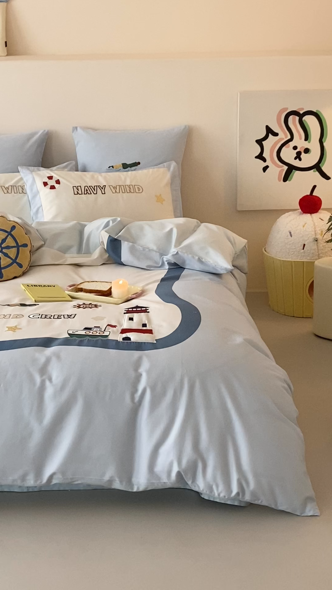 91家纺网 家纺一手货源 找家纺 （总）星野 2025新款秋冬双股澳棉纯棉四件套-海岸线