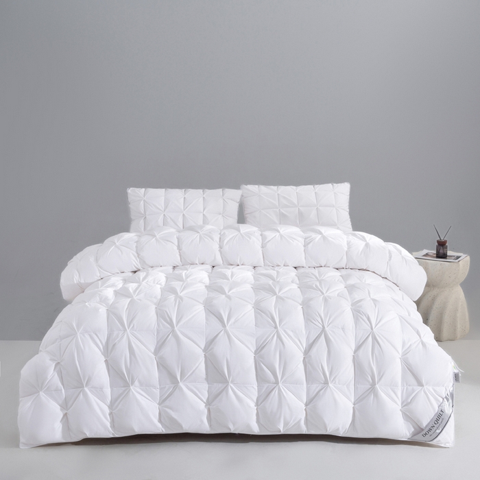 91家纺网 家纺一手货源 找家纺 （总）明羽羽绒 2025新款全棉防羽布纽花款羽绒被可定制鹅绒被鸭绒被被子被芯