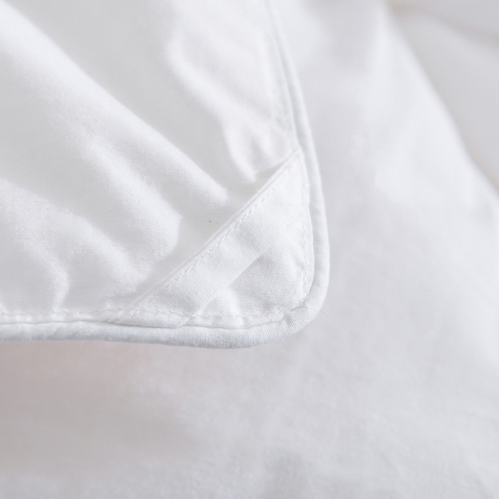 91家纺网 家纺一手货源 找家纺 明羽羽绒 2025新款全棉防羽布纽花款羽绒被可定制鹅绒被鸭绒被被子被芯 纽花款-纯白