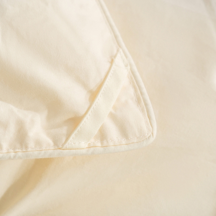 91家纺网 家纺一手货源 找家纺 明羽羽绒 2025新款全棉防羽布纽花款羽绒被可定制鹅绒被鸭绒被被子被芯 纽花款-奶油黄