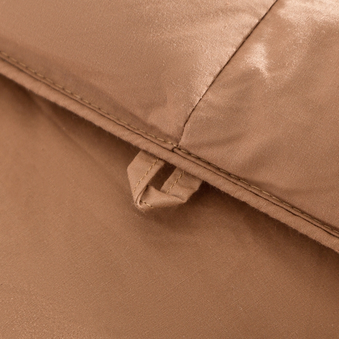 91家纺网 家纺一手货源 找家纺 明羽羽绒 2025新款全棉防羽布纽花款羽绒被可定制鹅绒被鸭绒被被子被芯 纽花款-深咖