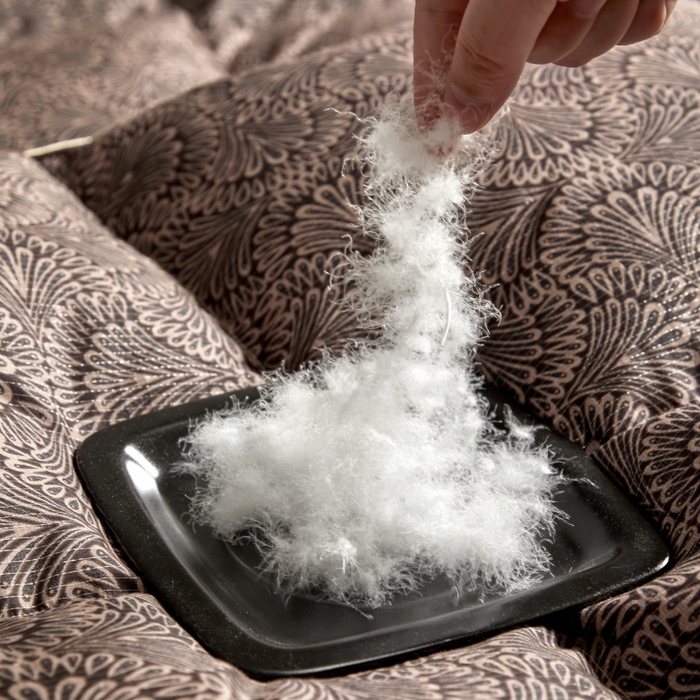 91家纺网 家纺一手货源 找家纺 织梦人羽绒工厂店2025新款羽绒被壳 凤翎-黑金