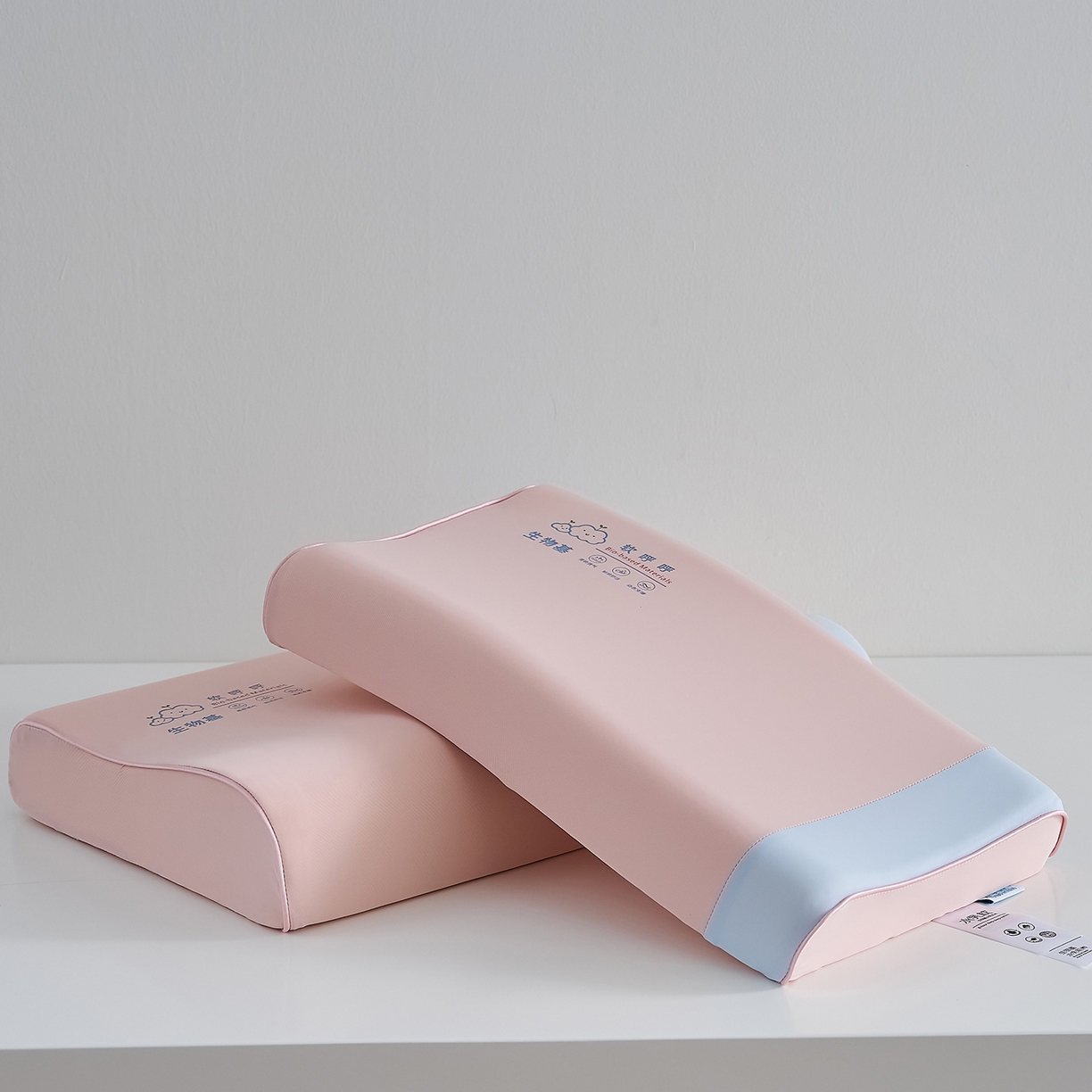 91家纺网 家纺一手货源 找家纺 鼎盛乳胶 2025新款软呼呼生物基枕枕头枕芯 软呼呼生物基枕-粉