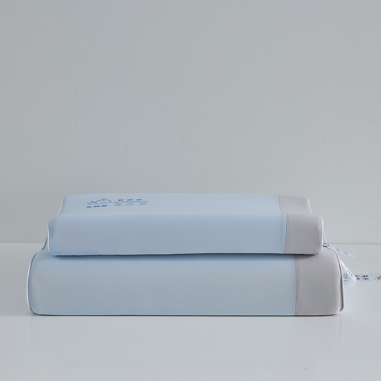 91家纺网 家纺一手货源 找家纺 鼎盛乳胶 2025新款软呼呼生物基枕枕头枕芯 软呼呼生物基枕-蓝