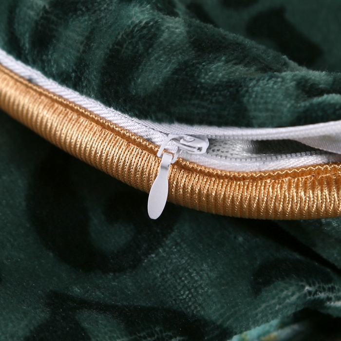 91家纺网 家纺一手货源 找家纺 望淮 2025新款230g印花金貂绒牛奶绒四件套 秘密花园绿