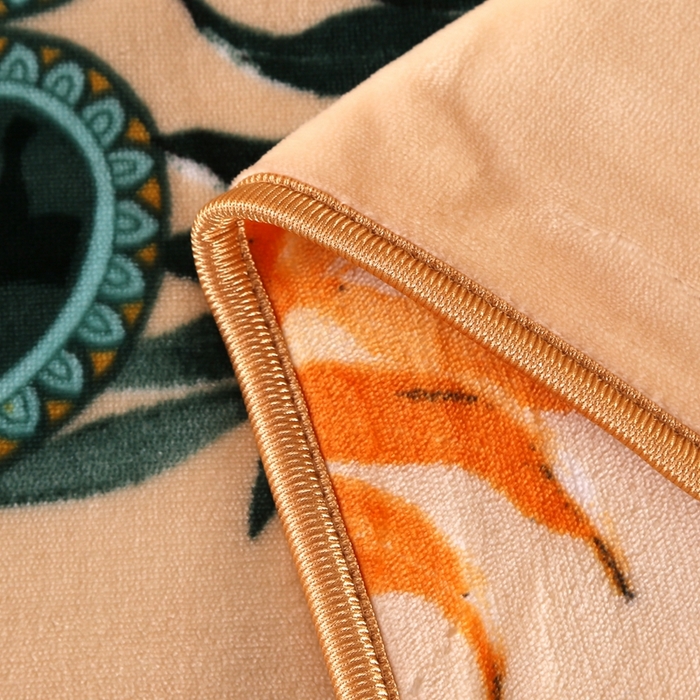 91家纺网 家纺一手货源 找家纺 望淮 2025新款230g印花金貂绒牛奶绒四件套 秘密花园绿