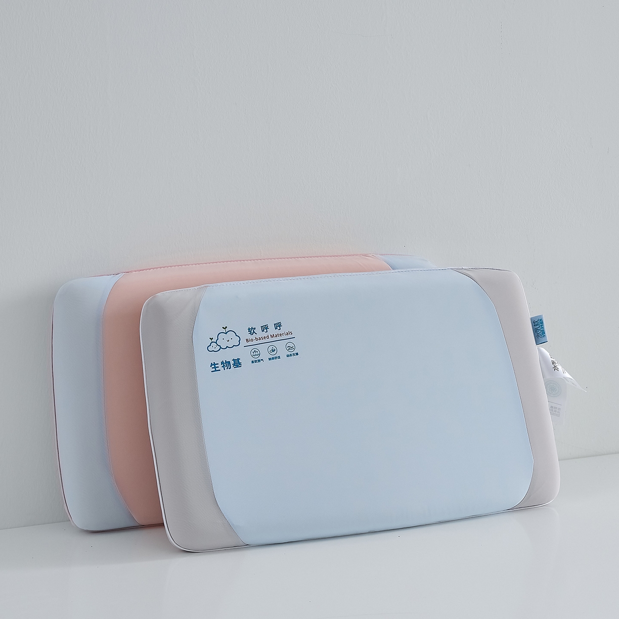 91家纺网 家纺一手货源 找家纺 鼎盛乳胶 2025新款软呼呼生物基面包枕枕头枕芯 软呼呼生物基面包枕-蓝