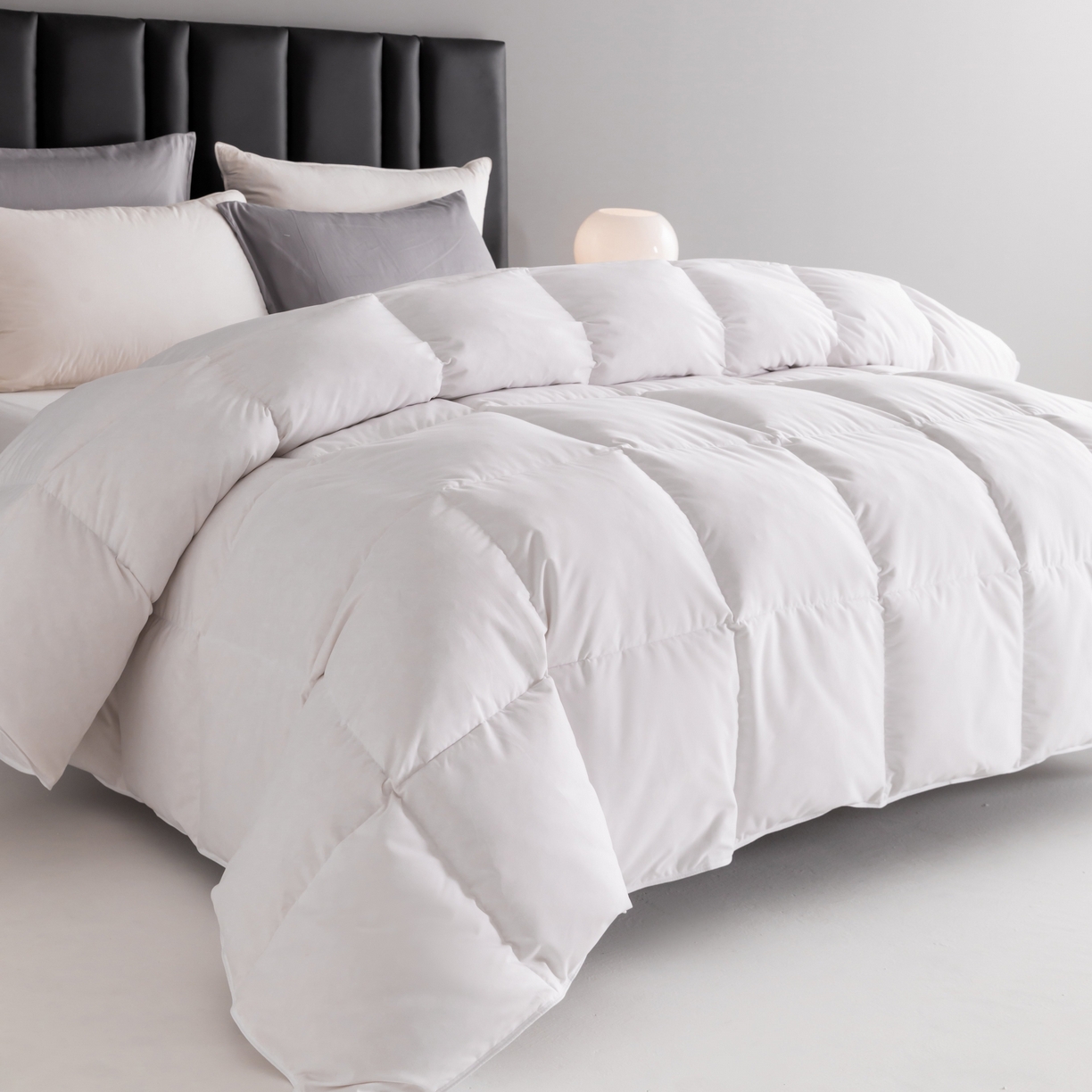 91家纺网 家纺一手货源 找家纺 圣梦莱羽绒家纺 2025款新品跨境出海外贸专供羽绒被（订单）可定制填充重量（gsm） 白色