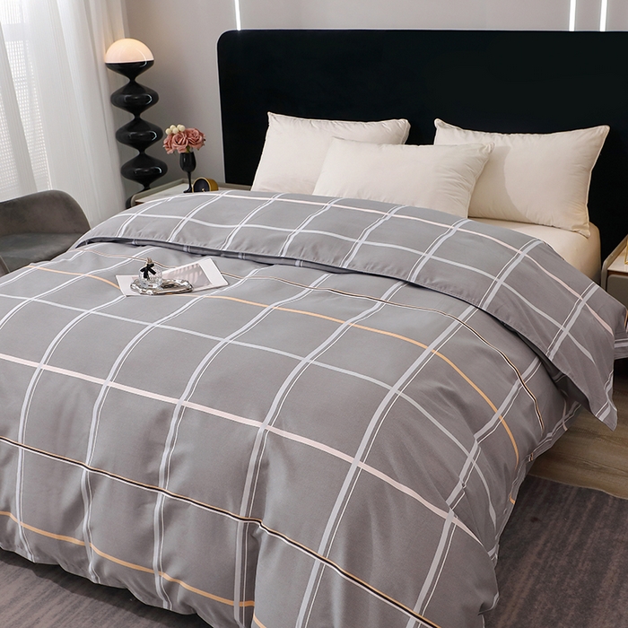 91家纺网 家纺一手货源 找家纺 馨雅家纺 2025新款全棉纯棉磨毛系列四件套 摩卡-灰