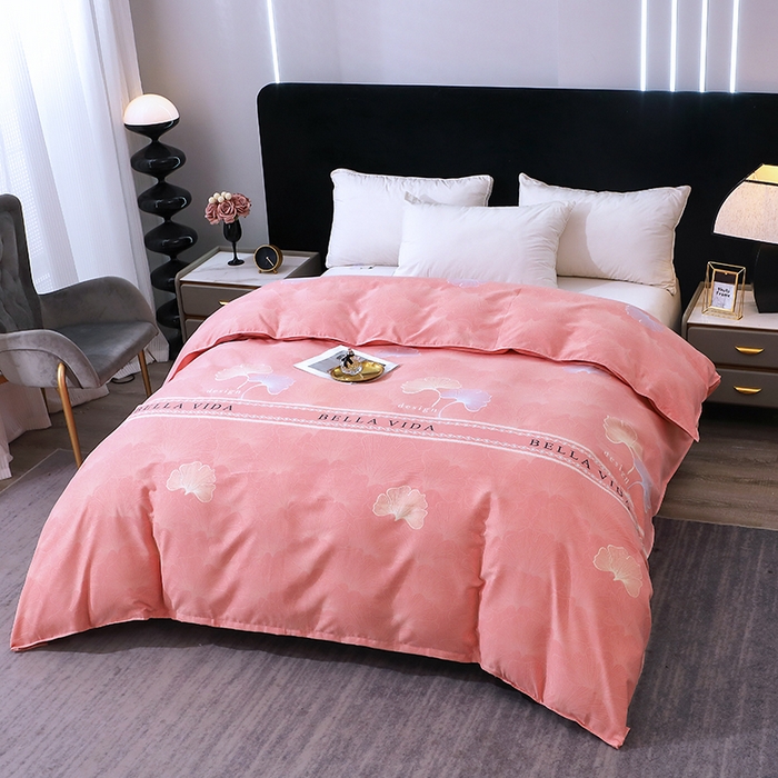 91家纺网 家纺一手货源 找家纺 馨雅家纺 2025新款全棉纯棉磨毛系列四件套 杉杉恋曲-粉