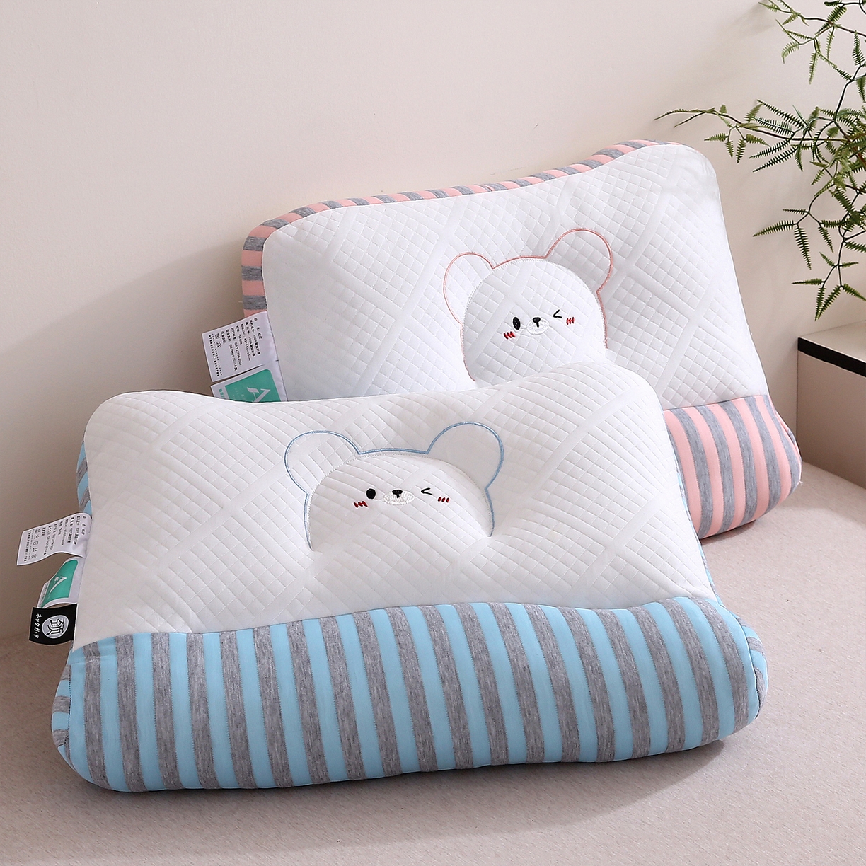 91家纺网 家纺一手货源 找家纺 梦叶草 2025新款SPA护颈椎枕助睡眠情侣反牵引侧睡枕头枕芯 组合图仅供展示不可下单