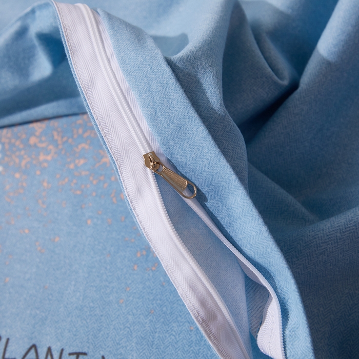 91家纺网 家纺一手货源 找家纺 馨雅家纺 2025新款全棉纯棉磨毛系列四件套 粒粒-蓝