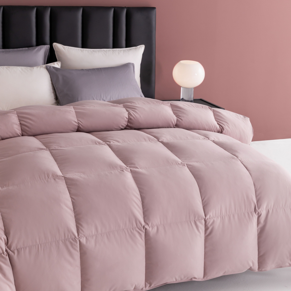 91家纺网 家纺一手货源 找家纺 圣梦莱羽绒家纺 2025款新品跨境出海外贸专供羽绒被（订单）可定制填充重量（gsm） 粉色