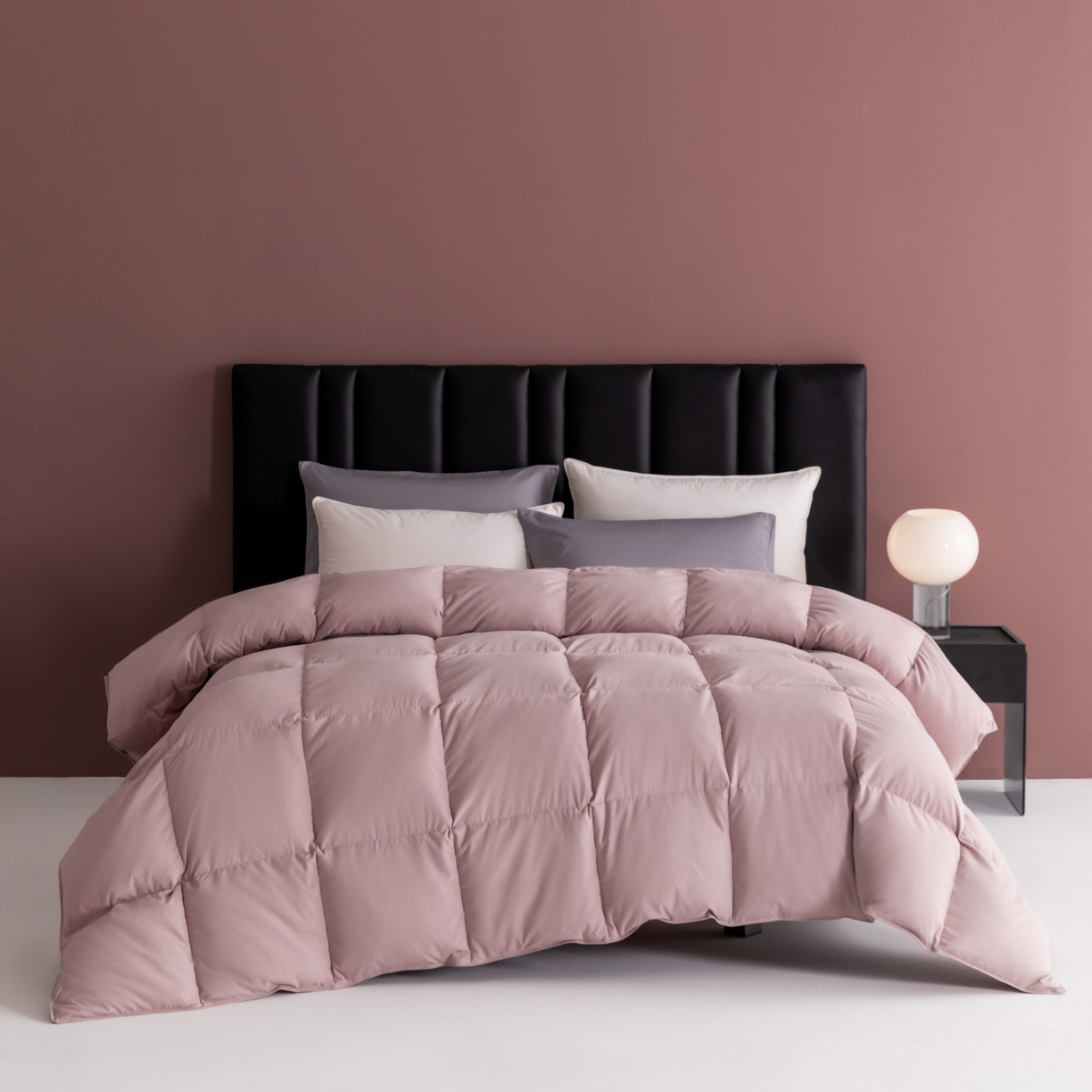 91家纺网 家纺一手货源 找家纺 圣梦莱羽绒家纺 2025款新品跨境出海外贸专供羽绒被（订单）可定制填充重量（gsm） 粉色