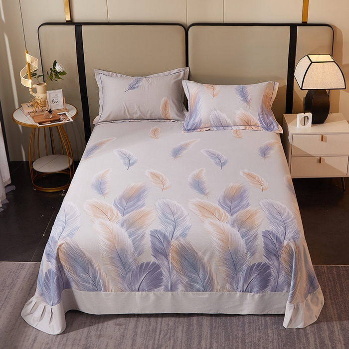 91家纺网 家纺一手货源 找家纺 馨雅家纺 2025新款全棉纯棉磨毛系列四件套 香染-灰