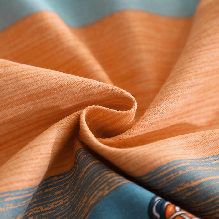 91家纺网 家纺一手货源 找家纺 馨雅家纺 2025新款全棉纯棉磨毛系列四件套 奥斯汀-桔